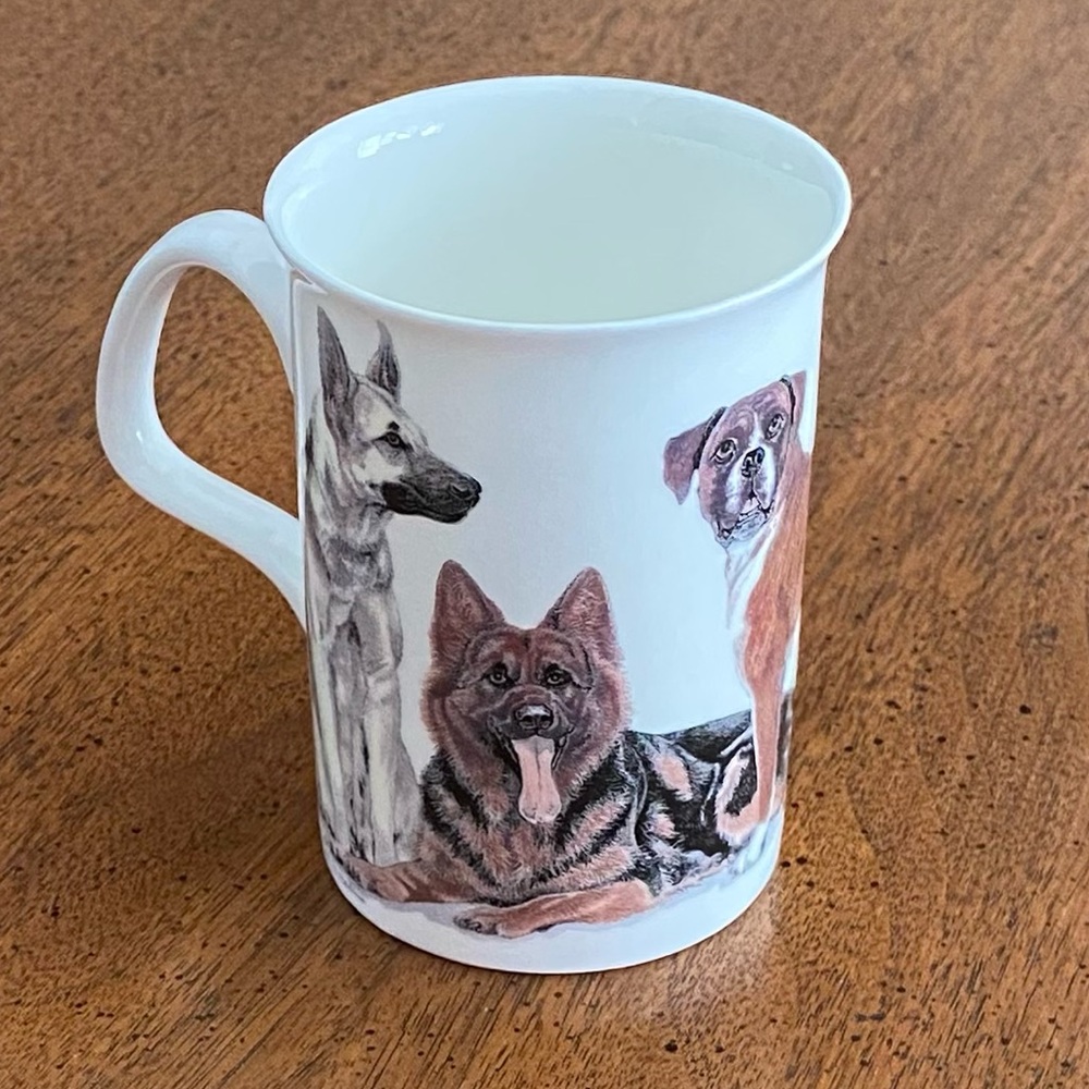 Roy Kirkham Fine Bone China Cup Mug England K.M. Hassall Working Dogs Galore Dog